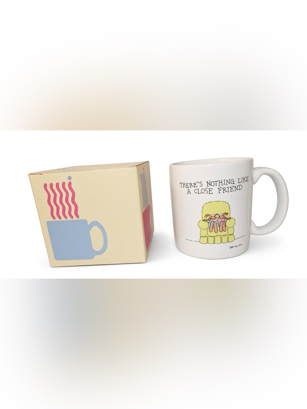 Best Friends Friendship Cartoon Illustrated Ceramic Mug